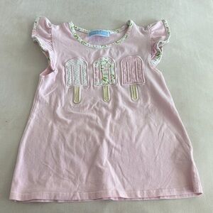 Pink Ice Cream Print Kids Shirt and Short set